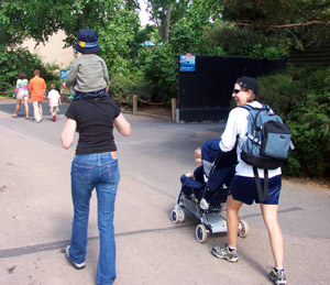 The troop carries on, Max, Mom, Isabelle & Amy