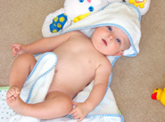 Max prepares to fly with a bath