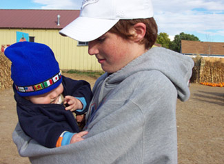 Cousin Riley with Maximo